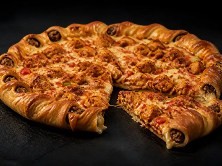 Kebab Stuffed Pizza